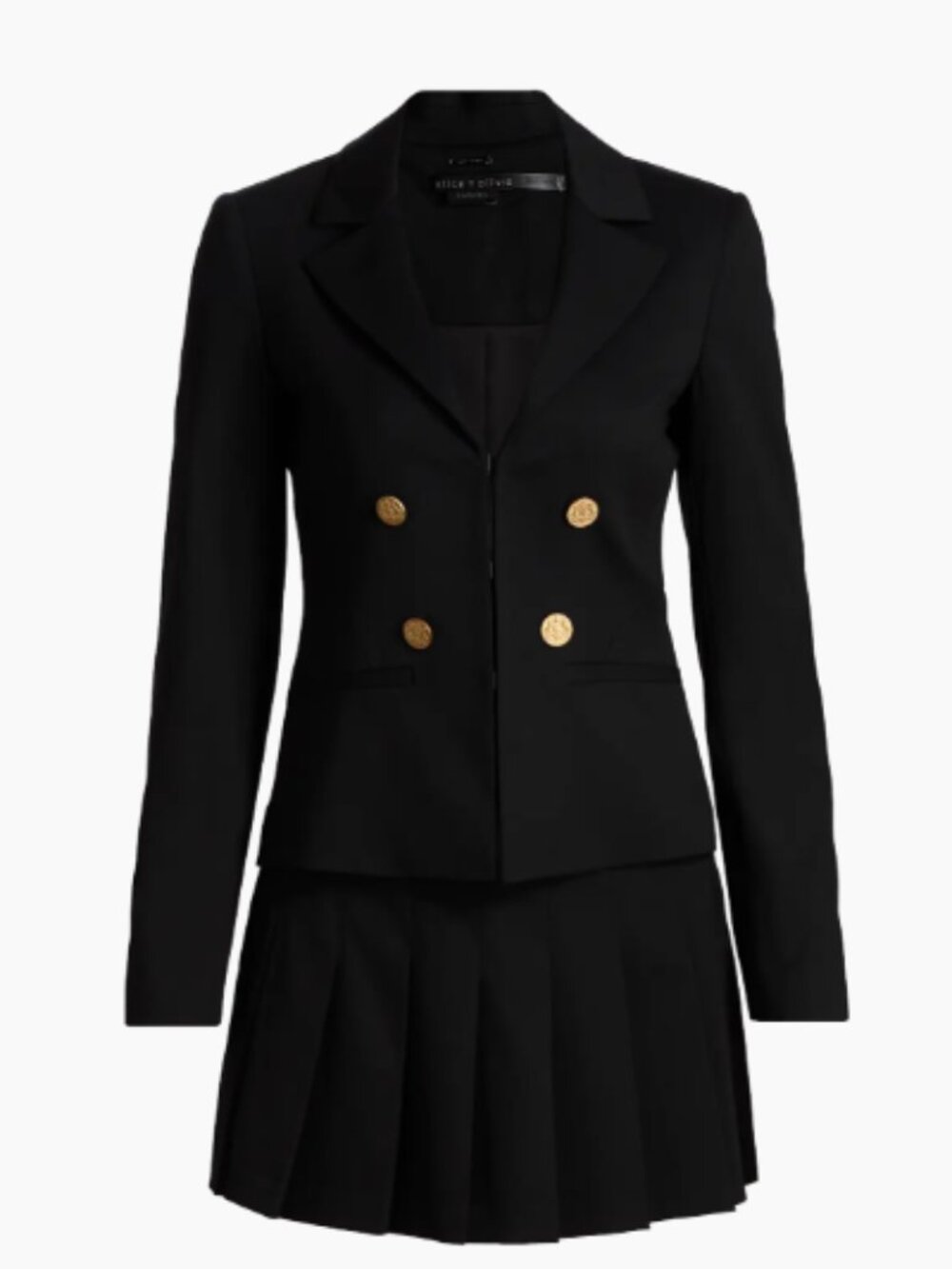 ALICE + OLIVIA  Mya Blazer Pleated Minidress
